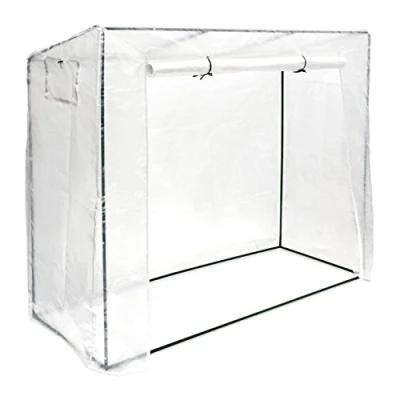Imagen de Relaxdays Invernadero de Tomates XL con Techo Inclinado, 160 x 200 82, Resistente al Clima y los Rayos UV, Verde