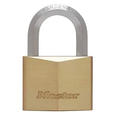 Imagen de Master Lock 1145EURD Candado de llave con Cuerpo Latón Macizo y arco Hexagonal, Dorado, 7.2 x 4 2.1 cm