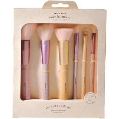 Imagen de Beter Set de brochas maquillaje Pure Harmony, 6 para rostro y ojos, pinceles maquillaje, Polvos, Base, Colorete Sombras, Make up Brush, Ideal regalo, Navidad