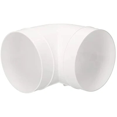 Imagen de KOTARBAU® Codo de tubería Conducto 90 grados, Ø 100 mm, Conector PVC para Sistema Ventilación, Tubo plástico, curva, redondo, Blanco
