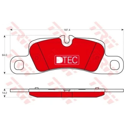 Imagen de TRW DTEC COTEC GDB1839DTE Juego de pastillas freno preparado para indicador desgaste PORSCHE: Cayenne