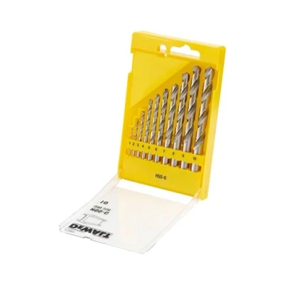 Imagen de DeWalt DT5921 QZ Juego de 10 Brocas para Metal Hss G Din 338 en Cassette Plástico Diámetro 1,2,3,4,5,6,7,8,9,10 mm, Acero Inoxidable