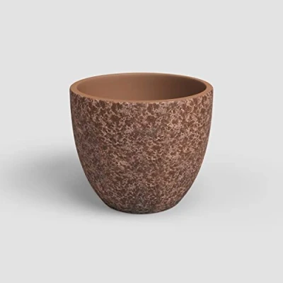 Imagen de Artevasi Héstia Jarrón, Jarrón Decorativo, Estructura compleja, Cerámica Hecha a Mano, Color Terracota, 17 cm