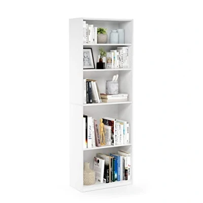 Imagen de Furinno Biblioteca, Madera, Blanco, 5 Tier
