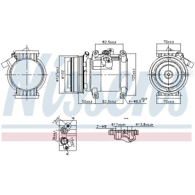 Imagen de NISSENS 891011 Compresor de Aire Acondicionado CSP11 12 PAG 46 YF R 134 a CHEVROLET: Spark