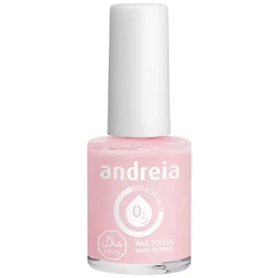 Imagen de Andreia Vernis Halal Esmalte de Uñas Vegano, Permeable y Transpirable que cumple con los requisitos Color B23 Rosa Lechoso 10,5 ml
