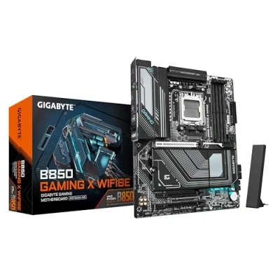 Imagen de GIGABYTE B850 Gaming X WIFI6E Placa Base Procesadores AMD Ryzen Serie 9000, VRM Digital de 12+2+2 Fases, hasta 8200MHz DDR5 (OC), 1xPCIe 5.0 + 2xPCIe 4.0 M.2, LAN 2.5G, WiFi 6E, USB 3.2 Gen 2x2