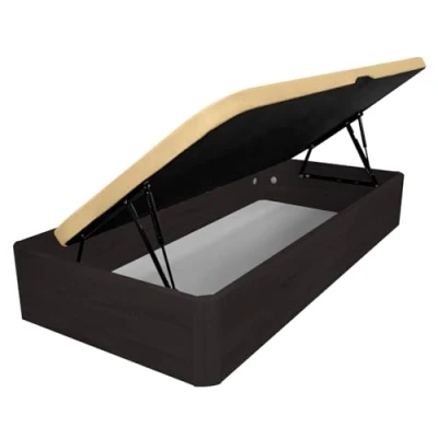Imagen de mattfy Canapé Abatible de Madera Súper Reforzado Gran Capacidad con Apertura Lateral, Transpirable y Resistente, Esquinas Redondeadas, 90 x 190, Wengué
