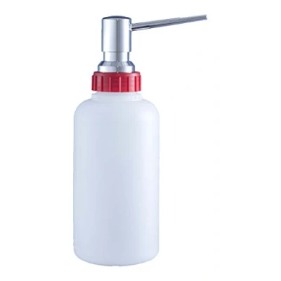 Imagen de Jofel AC63000, Dosificador de Jabón Empotrable, Pulsador con Botella, Inox Brillo, Incorpora Botella o Depósito, Rellenable, Cabezal Latón, 1 L