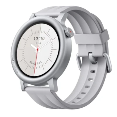 Imagen de CMF by Nothing Watch 3 Pro Reloj Inteligente con Pantalla AMOLED 1,43&quot;, 13 Días de Batería, GPS Doble Banda, Llamadas Bluetooth IA, Control Ritmo Cardíaco y Sueño Gris Claro