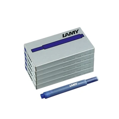 Imagen de Lamy Juego de 5 cartuchos tinta T10 con gran reserva tinta, adecuados para todos los modelos pluma estilográfica Contenido: 1,25 ml por cartucho unidades paquete Color