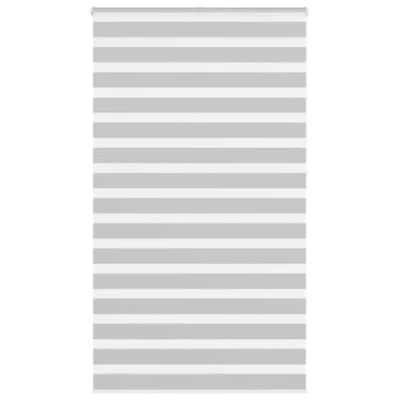 Imagen de vidaXL Estor Cebra Gris Claro 135x230cm Tejido Ancho 130,9cm poliéster, Doble, Enrollable Cebra, Cortina Doble