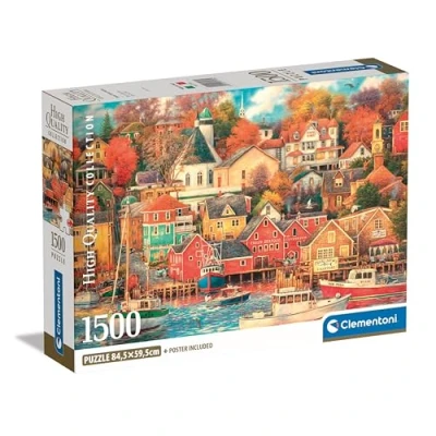 Imagen de Clementoni Collection Good Times Harbour Puzzle De 1500 Piezas Relajante, Rompecabezas Adultos, Entretenimento, 31713, Multicolor