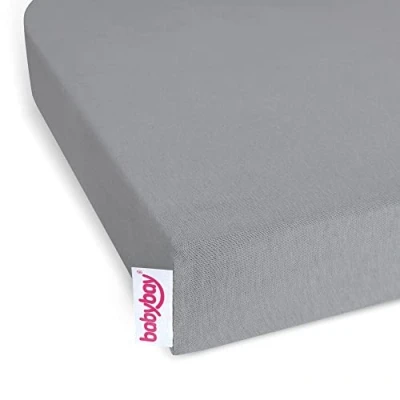 Imagen de babybay Sábana Bajera Ajustable para Boxspring XXL, Color Gris, 168571