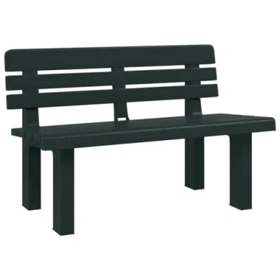 Imagen de vidaXL Banco de jardín Polipropileno Verde 110x52x71 cm, al Aire Libre, Parque, sofá Dos plazas jardín, Asiento