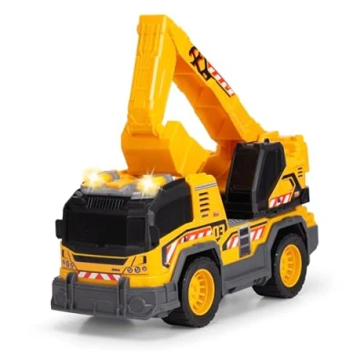 Imagen de Dickie Toys Camión Grúa de 30 cm City Heroes con Luz y Sonido, Partes Móviles, Pala móvil, Pilas Incluidas, A Partir 3 años (203306026)
