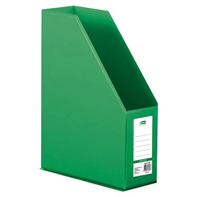 Imagen de D.RECT Organizador de plástico, revistero PVC, A4, 90mm separadores archivos color verde