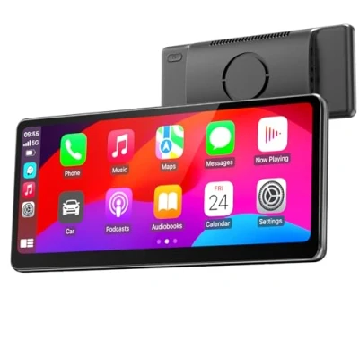 Imagen de MINIX [2024 Pantalla Totalmente Laminada] 60fps Portátil Inalámbrico Carplay Coche Estéreo 8.9 Pulgadas 1920 * 720 HD Táctil para Carplay&amp;Android Auto Receptor Soporta Controles