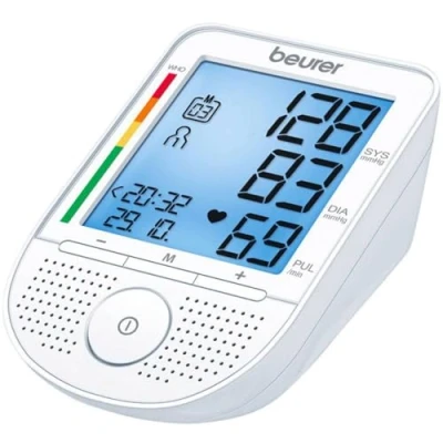 Imagen de Beurer BM 49 Tensiómetro de brazo con voz, indicador OMS, memoria 2 x 60 mediciones, idiomas ajuste en D, F, I, NL (No español)