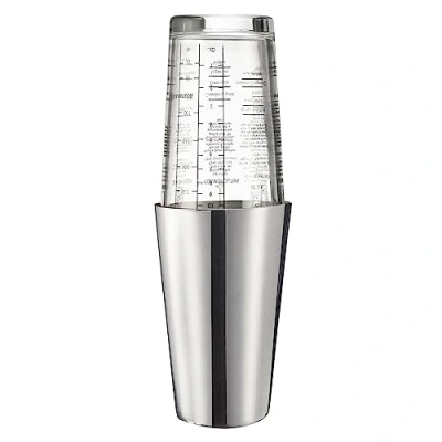 Imagen de Westmark 62872260 Boston Coctelera, Vidrio de Soda Cal Acero Inoxidable 18/8 Silicona, Plateado/Negro/Transparente, 350 ml