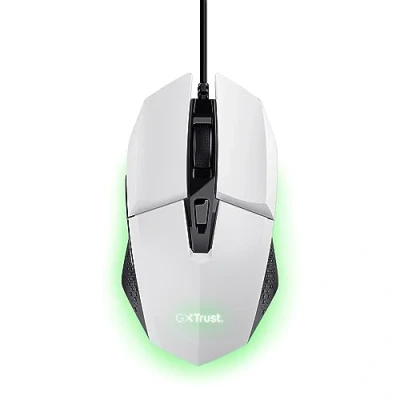 Imagen de Trust Gaming GXT 109W Felox Ratón con 6 Botones Programables, Iluminación LED Multicolor, Software Incluido, 200 6400 dpi, Cable USB 150 cm, Mouse Gamer para PC/Portátil Blanco