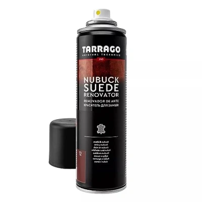 Imagen de Tarrago Nubuck Suede Renovator 250 ml Spray Impermeabilizante Renovador para Zapatos, Bolsos, Textil, Ante y Waterproof Agua Lluvia ((12) Rojo