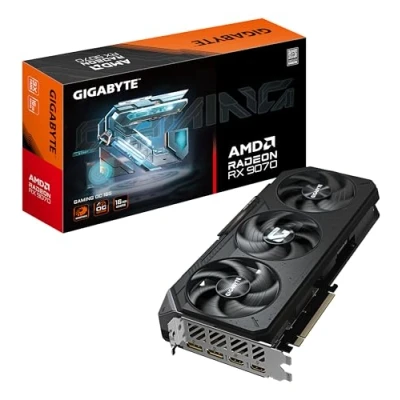 Imagen de Gigabyte Radeon RX 9070 Gaming OC 16G Tarjeta Gráfica 16GB GDDR6, 256 bits, PCI E 5.0, 2700 MHz Frecuencia Base, 2 x DisplayPort, HDMI, GV R9070GAMING 16GD