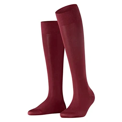 Imagen de FALKE Cotton Touch W KH algodón largo unicolor 1 par, Calcetines largos Mujer, Rojo (Barolo 8596) nuevo ecológico, 39 42