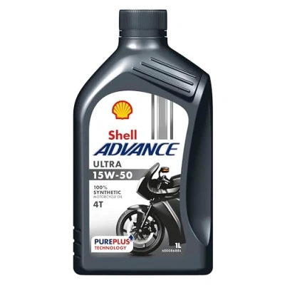 Imagen de Shell Advance 4T Ultra 15W 50 1L Aceite 100% Sintético para Motores 4 Tiempos Tecnología PurePlus API SN JASO MA2 Máxima Limpieza y Protección Recomendado por Ducati