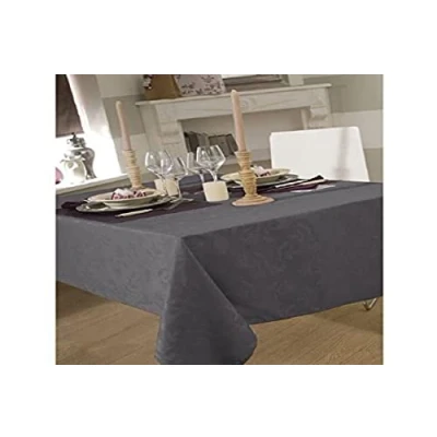 Imagen de CALITEX Mantel de Tela, 150 x 300 cm ombra Damasco Gris Fonce