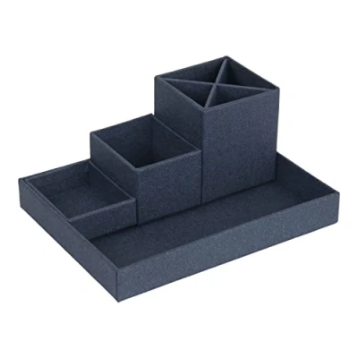 Imagen de Bigso Box of Sweden 7974 C3801 Organizador de escritorio tablero DM, color azul, 23,5 x 18 11 cm