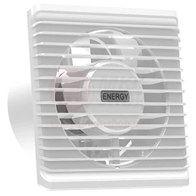 Imagen de ventilador de baño 100 mm diámetro en color blanco con temporizador/post ventilador, pared frontal, pared, baño, empotrable,