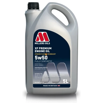Imagen de Millers Oils Xf Premium 5W 50 5L Aceite de motor 7726 5 MERCEDES BENZ: Clase C Sedán, E VOLKSWAGEN: GOLF 3, Transporter 4