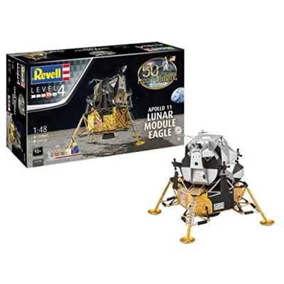 Imagen de Revell Apollo 11 Lunar Module Eagle, Escala 1:48 Aeronaves Kit de Modelos plástico, Color Blanco (03701)