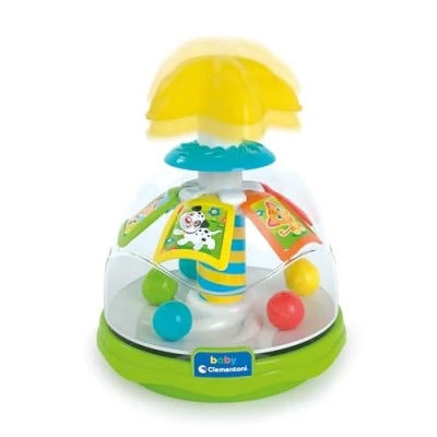 Imagen de Clementoni Baby Happy Friends Spinning Peonza para niños con Animales, Juguete sensorial y de Habilidades motoras, a Partir 9 36 Meses 17895