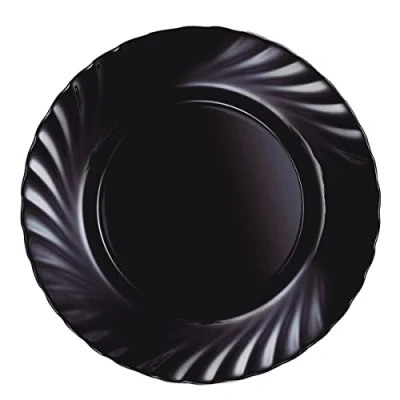 Imagen de PLATO LLANO 24.5 CM TRIANON BLACK LUMINARC