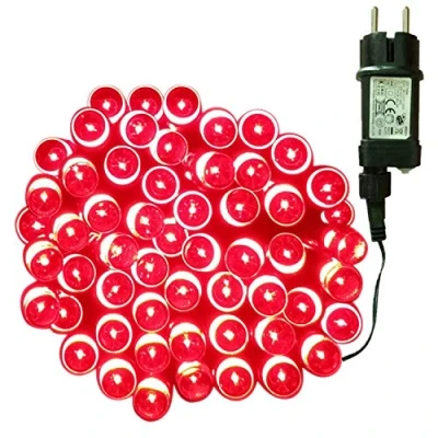 Imagen de Tuokay 10M 100 LED Luces de Navidad Cadena Guirnalda con Adaptador 8 Modos Decorativa Iluminación para Arbol Navidad, Fiesta,Boda (Rojo)
