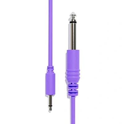 Imagen de ExcelValley 1 Pack Cables de Conexión Mono TS 3,5mm a 6,35mm Eurorack Sintetizador [Púrpura 150cm 59&quot;]