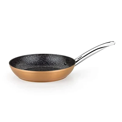 Imagen de Monix Cooper Copper Sartén de 26 cm Aluminio Forjado con Antiadherente partículas Titanio, aptas para Todo Tipo cocinas, Incluso inducción, Color Cobre