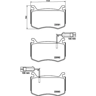 Imagen de HELLA 8DB 355 039 051 Juego de pastillas freno con contacto avisador desgaste accesorios ALFA ROMEO: Stelvio, Giulia Berlina
