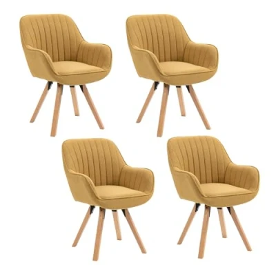 Imagen de Meubles cosy set de 4 silla comedor escandinava, sillón tocado