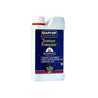 Imagen de SAPHIR Tintura Francesa 500 ml Tinte para Cuero Liso, Ante, Nubuck y Aterciopelado (Negro 01)