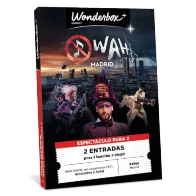 Imagen de WONDERBOX Connect Caja Regalo WAH 2 entradas para 1 función a Elegir Una Experiencia 360, inmersiva y Total Válido Durante 24 Meses