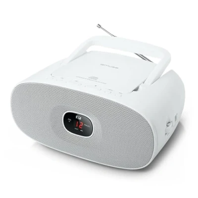 Imagen de Muse MD 202 RDW Reproductor de CD (frecuencia AC 50 Hz, Bandas FM y MW, Voltaje 230 V) Color Blanco