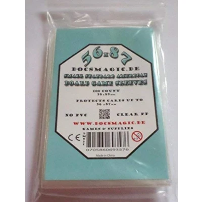 Imagen de docsmagic.de 100 Small Standard American Board Game Sleeves 56 x 87 US 58 89