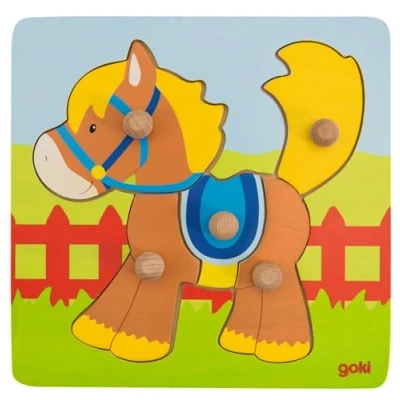 Imagen de Goki Puzzles de Madera Encaje Caballo, Multicolor, 21cm x (Gollnest &amp; Kiesel 57555.0)