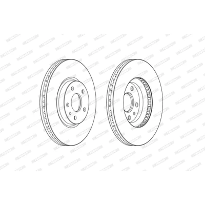 Imagen de Discos de freno FERODO DDF2337C vorne, ventilado , 2 Pieza