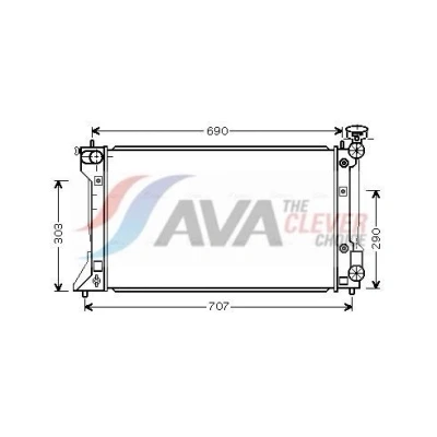 Imagen de Radiador, refrigeración del motor AVA QUALITY COOLING TO2293