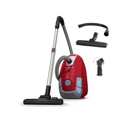 Imagen de Aspirador con bolsa Rowenta Power XXL RO3154EA, 900 W, 4.5 L, Radio acción 12 m, Sistema de alta filtración, 3 niveles, Limpieza profunda, Rojo