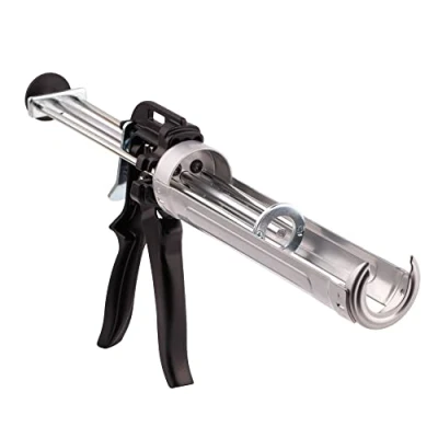 Imagen de Mivos Pistola de calafateo profesional para todos los cartuchos sellado y adhesivo 310 ml Relación empuje 26:1 Prensa reforzada con marco giratorio pistón tres